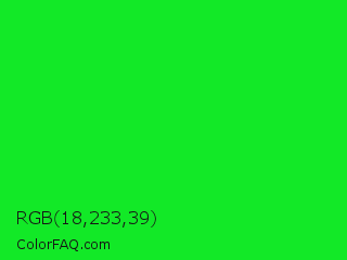 RGB 18,233,39 Color Image