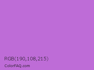 RGB 190,108,215 Color Image