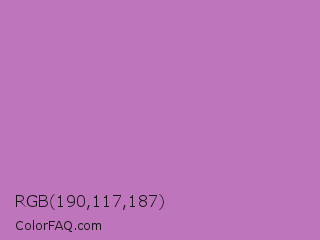 RGB 190,117,187 Color Image