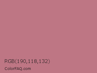 RGB 190,118,132 Color Image