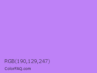 RGB 190,129,247 Color Image