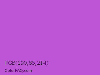 RGB 190,85,214 Color Image