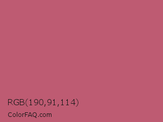 RGB 190,91,114 Color Image