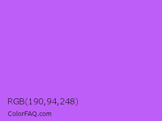 RGB 190,94,248 Color Image