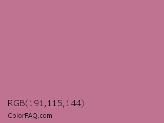 RGB 191,115,144 Color Image