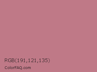 RGB 191,121,135 Color Image