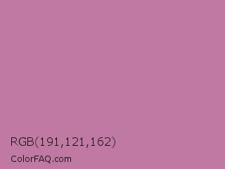 RGB 191,121,162 Color Image