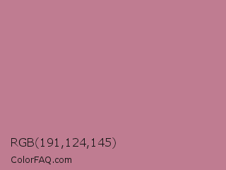 RGB 191,124,145 Color Image