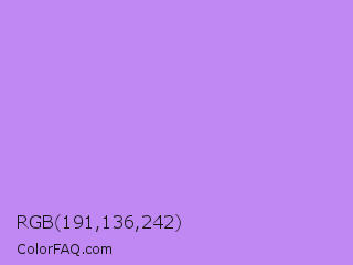 RGB 191,136,242 Color Image