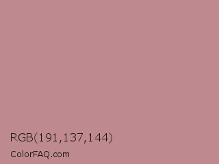 RGB 191,137,144 Color Image