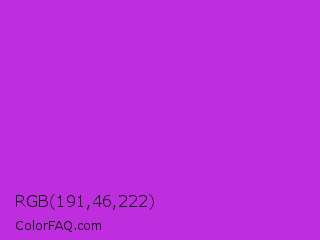 RGB 191,46,222 Color Image