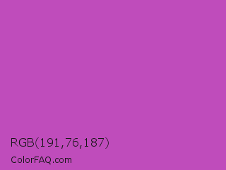 RGB 191,76,187 Color Image