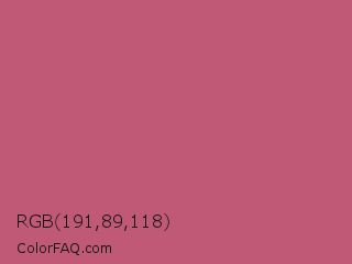 RGB 191,89,118 Color Image