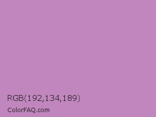 RGB 192,134,189 Color Image