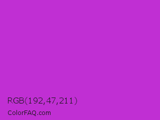 RGB 192,47,211 Color Image