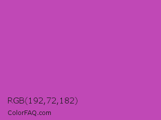 RGB 192,72,182 Color Image