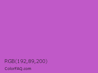 RGB 192,89,200 Color Image