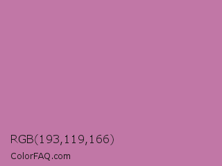 RGB 193,119,166 Color Image