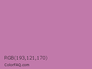 RGB 193,121,170 Color Image