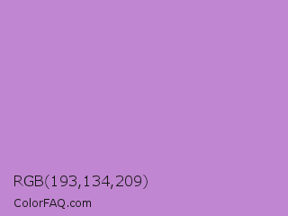 RGB 193,134,209 Color Image