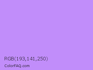 RGB 193,141,250 Color Image