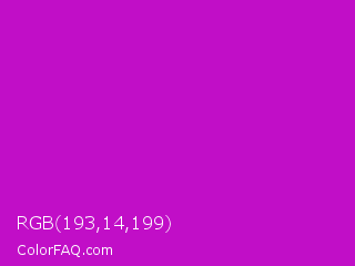 RGB 193,14,199 Color Image