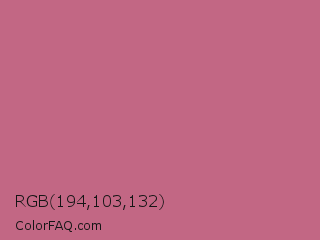 RGB 194,103,132 Color Image