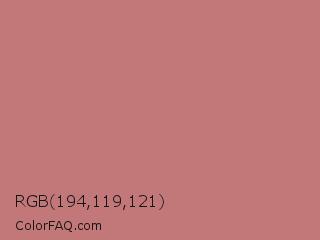 RGB 194,119,121 Color Image