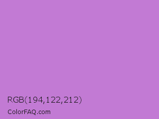 RGB 194,122,212 Color Image