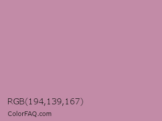 RGB 194,139,167 Color Image
