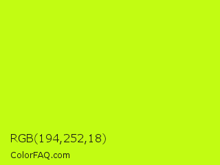 RGB 194,252,18 Color Image
