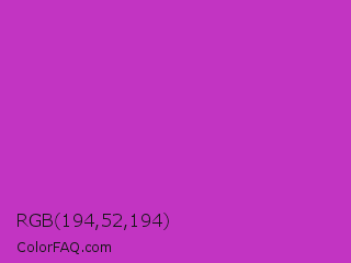 RGB 194,52,194 Color Image