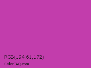 RGB 194,61,172 Color Image