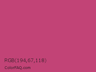 RGB 194,67,118 Color Image