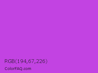 RGB 194,67,226 Color Image