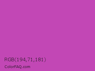 RGB 194,71,181 Color Image