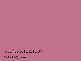 RGB 195,112,138 Color Image