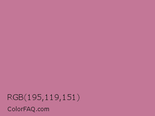 RGB 195,119,151 Color Image