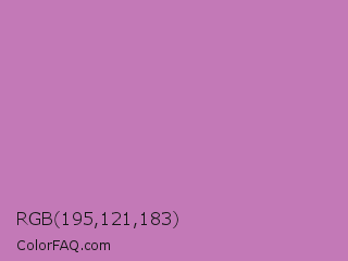 RGB 195,121,183 Color Image
