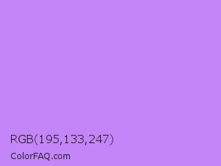 RGB 195,133,247 Color Image