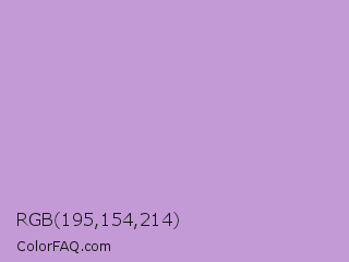 RGB 195,154,214 Color Image