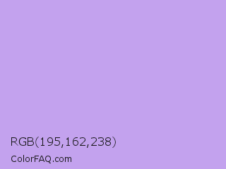 RGB 195,162,238 Color Image