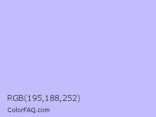 RGB 195,188,252 Color Image