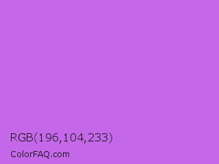 RGB 196,104,233 Color Image