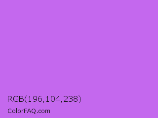 RGB 196,104,238 Color Image