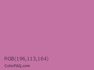 RGB 196,113,164 Color Image