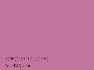 RGB 196,117,158 Color Image