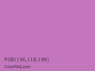 RGB 196,118,188 Color Image