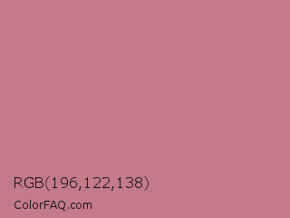 RGB 196,122,138 Color Image