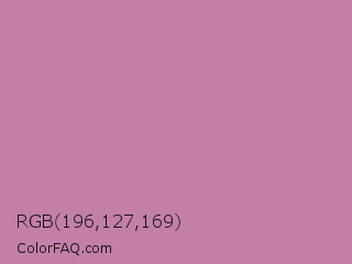 RGB 196,127,169 Color Image